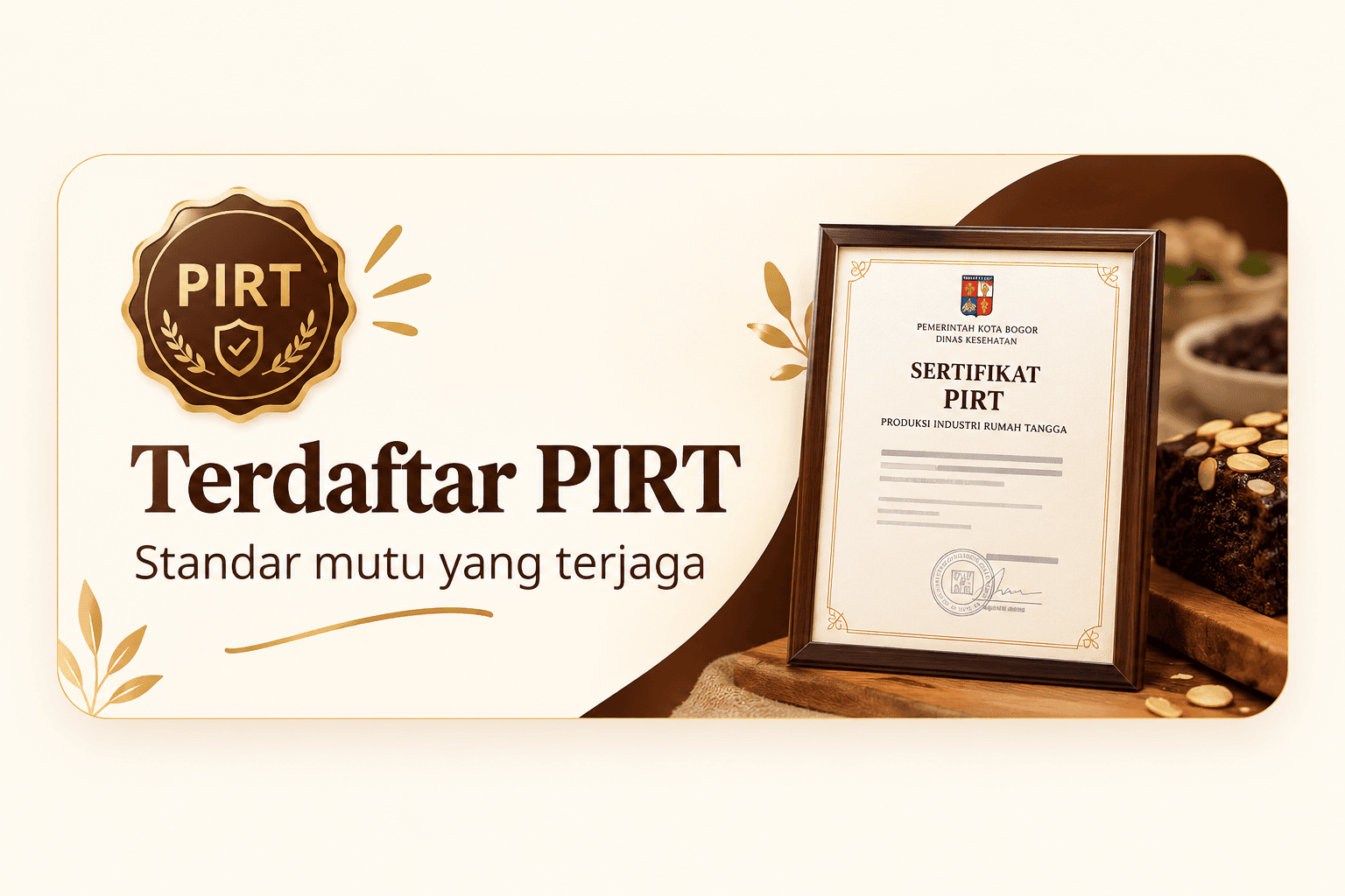 Terdaftar PIRT Dinas Kesehatan. Diproduksi secara higienis, kami telah terdaftar dengan nomor P-IRT 8053271011479-30 dan memenuhi standar yang berlaku.